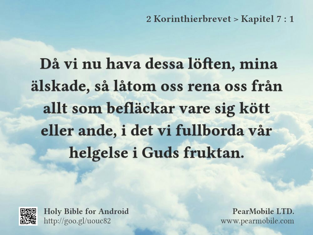 2 Korinthierbrevet, Kapitel 7:1